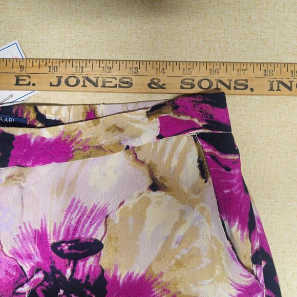 Kari Floral Wide Leg Pants Size L Tropical Artsy Office Spring Bloomcore Resort - Picture 6 of 9
